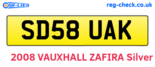SD58UAK are the vehicle registration plates.
