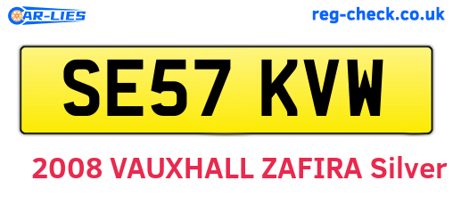 SE57KVW are the vehicle registration plates.