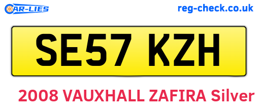 SE57KZH are the vehicle registration plates.