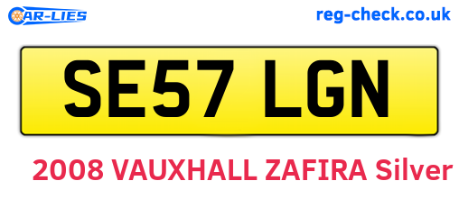 SE57LGN are the vehicle registration plates.