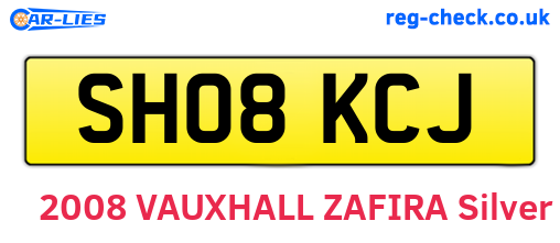SH08KCJ are the vehicle registration plates.