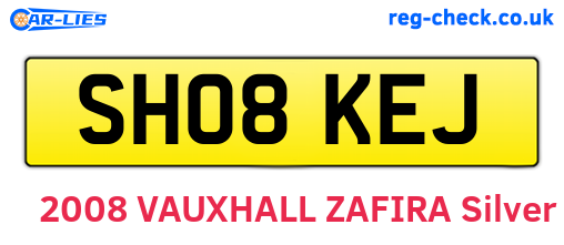 SH08KEJ are the vehicle registration plates.