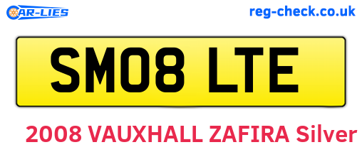 SM08LTE are the vehicle registration plates.