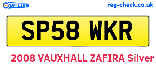 SP58WKR are the vehicle registration plates.