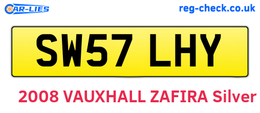 SW57LHY are the vehicle registration plates.