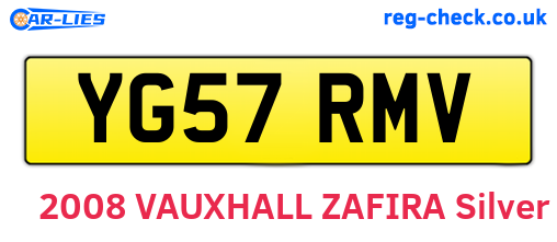 YG57RMV are the vehicle registration plates.