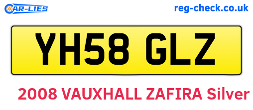 YH58GLZ are the vehicle registration plates.