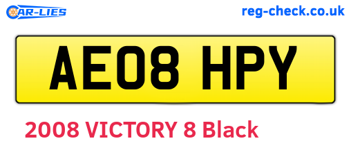 AE08HPY are the vehicle registration plates.