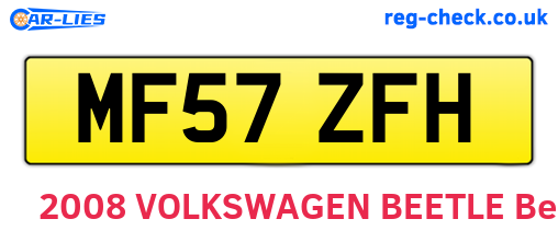 MF57ZFH are the vehicle registration plates.