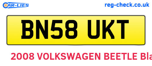 BN58UKT are the vehicle registration plates.