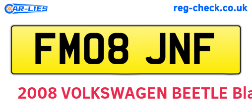 FM08JNF are the vehicle registration plates.