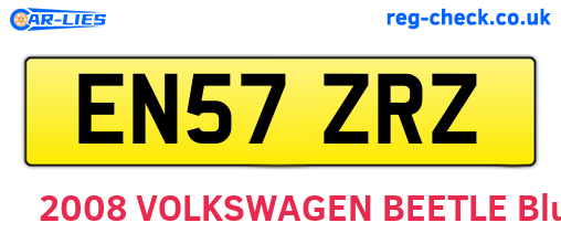 EN57ZRZ are the vehicle registration plates.