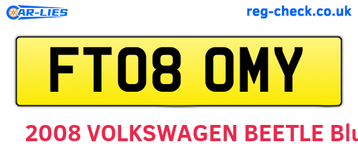 FT08OMY are the vehicle registration plates.