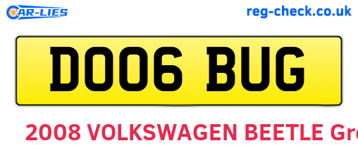 DO06BUG are the vehicle registration plates.