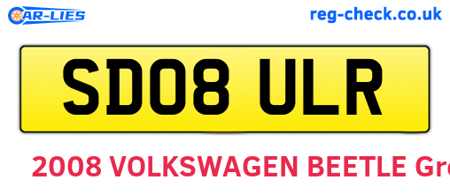 SD08ULR are the vehicle registration plates.