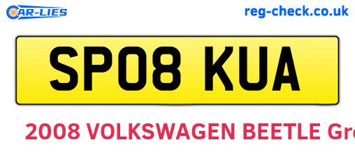 SP08KUA are the vehicle registration plates.