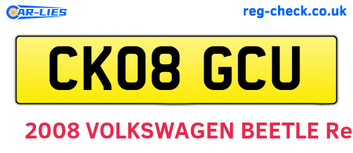 CK08GCU are the vehicle registration plates.
