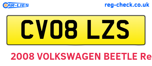 CV08LZS are the vehicle registration plates.