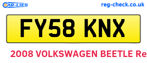 FY58KNX are the vehicle registration plates.