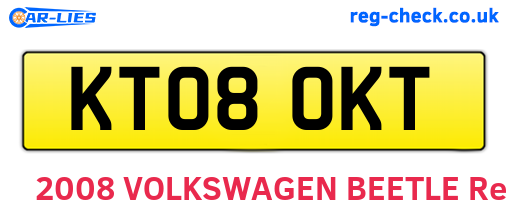 KT08OKT are the vehicle registration plates.