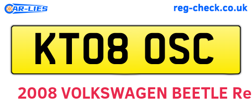 KT08OSC are the vehicle registration plates.