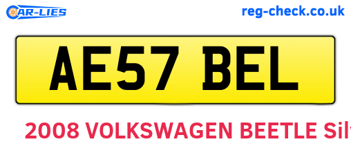 AE57BEL are the vehicle registration plates.