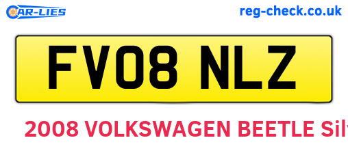 FV08NLZ are the vehicle registration plates.