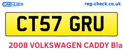 CT57GRU are the vehicle registration plates.