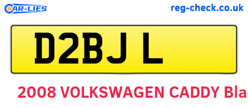 D2BJL are the vehicle registration plates.