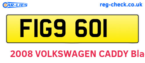 FIG9601 are the vehicle registration plates.