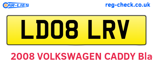 LD08LRV are the vehicle registration plates.