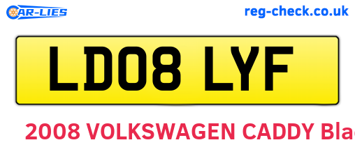 LD08LYF are the vehicle registration plates.