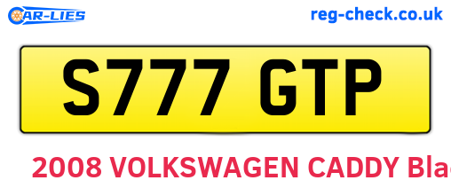 S777GTP are the vehicle registration plates.