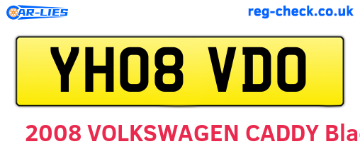 YH08VDO are the vehicle registration plates.