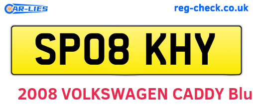 SP08KHY are the vehicle registration plates.