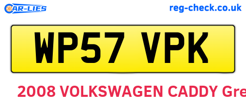 WP57VPK are the vehicle registration plates.