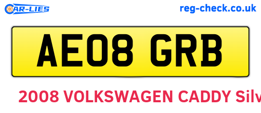 AE08GRB are the vehicle registration plates.