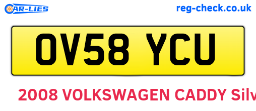 OV58YCU are the vehicle registration plates.
