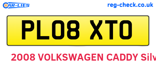 PL08XTO are the vehicle registration plates.