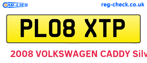 PL08XTP are the vehicle registration plates.