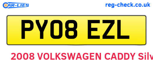 PY08EZL are the vehicle registration plates.