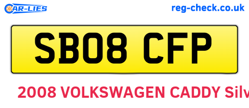 SB08CFP are the vehicle registration plates.