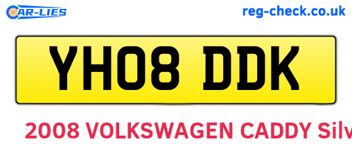 YH08DDK are the vehicle registration plates.