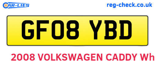 GF08YBD are the vehicle registration plates.