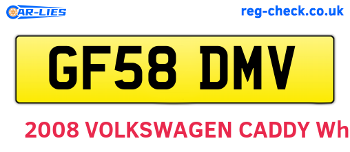 GF58DMV are the vehicle registration plates.