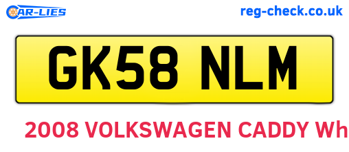 GK58NLM are the vehicle registration plates.