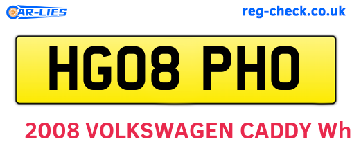 HG08PHO are the vehicle registration plates.