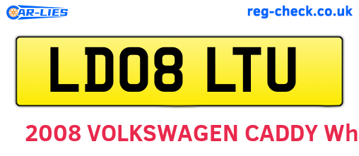 LD08LTU are the vehicle registration plates.
