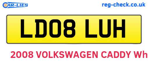 LD08LUH are the vehicle registration plates.