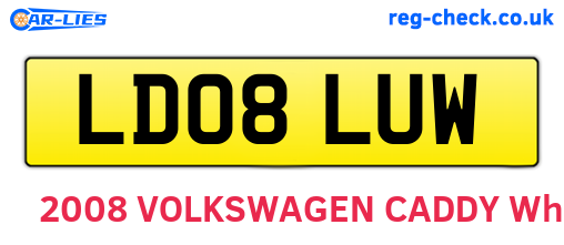 LD08LUW are the vehicle registration plates.
